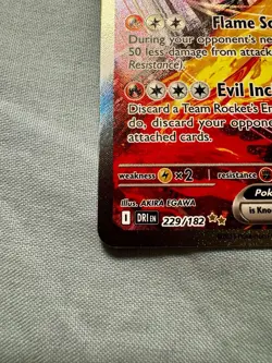 Pokemon TCG Team Rocket's Moltres EX 229/182 Destined Rivals Sir - Image 4