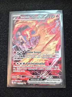 Pokemon TCG Team Rocket's Moltres EX 229/182 Destined Rivals Sir Mint Condition - Image 1