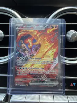 Pokemon TCG Team Rocket's Moltres EX 229/182 Destined Rivals Sir - Image 1