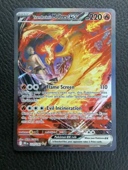 Pokemon TCG Team Rocket's Moltres EX 229/182 Destined Rivals Sir - Image 3