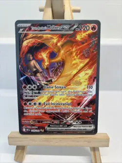 Pokemon TCG Team Rocket's Moltres EX 229/182 Destined Rivals Sir - Image 1