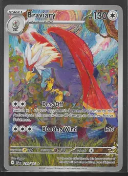 Pokemon Braviary 214/191 Sv08: Surging Sparks Holo NM - Image 1