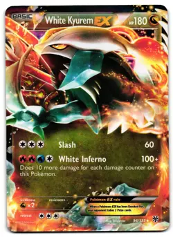 White Kyurem EX 96/135 - Ultra Rare Plasma Storm Pokemon TCG 2012 Holo - NM Card - Image 1