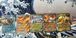 Pokemon TCG Destined Rivals Ex Bundle Double Rare Holo Cards - Image 1