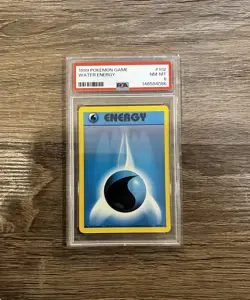 PSA 8 Water Energy Pokemon Card 102/102 Base Set 1999 NM-Mint Freshly Graded - Image 1