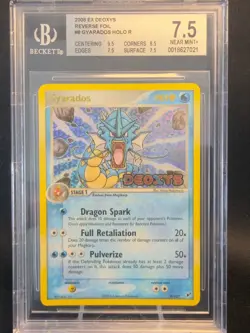 Pokemon Card Gyarados 8/107 Reverse Stamped - EX Deoxys BGS 7.5 - Image 1