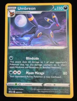 Umbreon 2025 McDonalds Happy Meal Non-Holo Pokemon Dragon Discovery Card 09/15 - Image 1