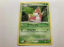 Pokemon TCG Wurmple 104/130 Diamond & Pearl Common Card (LP/MP) 2007 - Image 1