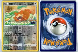 Bidoof Pokemon GO 059/078 Common Reverse Holo Lightly Played - Pokemon Card - Image 3