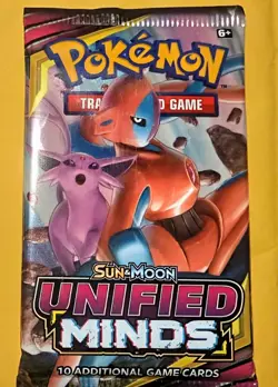 Pokemon: Sun & Moon Unified Minds Booster Pack 10 Cards SEALED AUTHENTIC 820650805691 - Image 1