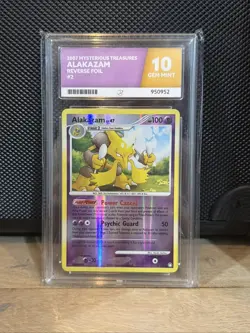 Pokemon TCG Alakazam 2/123 Ace 10 Reverse Holo Rare 2007 Mysterious Treasures - Image 1