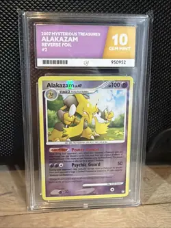 Pokemon TCG Alakazam 2/123 Ace 10 Reverse Holo Rare 2007 Mysterious Treasures - Image 3
