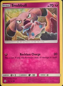 Snubbull 90/149 Common SM Base Set Pokemon Lightly Played - Image 2