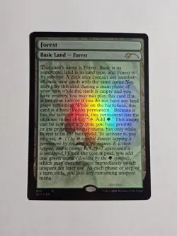 Mtg Forest 258 Full-Text Lands Secret Lair Drop NM - Image 1