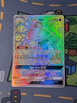 Tapu Lele GX 155/145 SM Guardians Rising Holo Rainbow Pokemon Card - Image 1