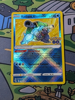 Pokemon TCG Radiant Blastoise Pokemon GO 018/078 Holo Radiant Rare - Image 1