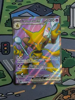 Alakazam EX 188/165 NM Ultra Rare Full Art Holo MEW 151 Pokemon Card English - Image 1
