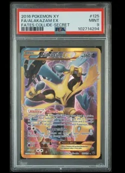 Alakazam EX Full Art - XY Fates Collide - 125/124 PSA 9 Mint - Pokemon TCG - Image 1