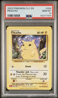 PSA 10 Pikachu 2023 Pokemon CLC EN Classic #008 GEM MINT - Image 1