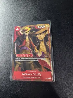Bandai One Piece CCG Monkey D. Luffy P-007 Winner Promo English Near Mint - Image 1