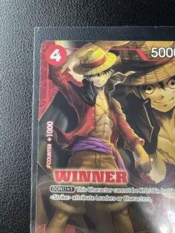 Bandai One Piece CCG Monkey D. Luffy P-007 Winner Promo English Near Mint - Image 2