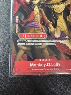 Bandai One Piece CCG Monkey D. Luffy P-007 Winner Promo English Near Mint - Image 5