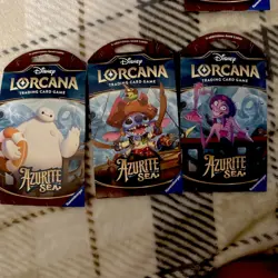 Disney Lorcana - Azurite Sea Booster Pack complete Art Set Of 3 - sealed - Image 1