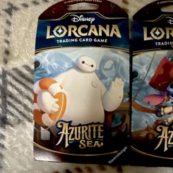 Disney Lorcana - Azurite Sea Booster Pack complete Art Set Of 3 - sealed - Image 2