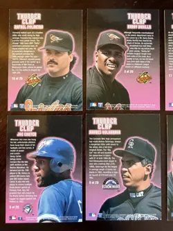 Lot of 8: 1996 Fleer Ultra Thunderclap Cal Ripken Jr Juan Gonzalez Bobby Bonilla - Image 5