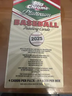2025 Topps Chrome Platinum Baseball Factory Sealed Value Blaster Box (LOT OF 10) - Image 3