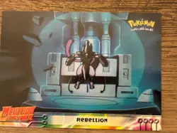 Pokemon Topps #8 Rebellion Mewtwo Strikes Back Movie Card Black Label Armored - Image 1