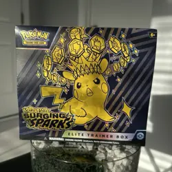 Pokemon TCG Surging Sparks Elite Trainer Box English 2024 65 Cards Pikachu - Image 1