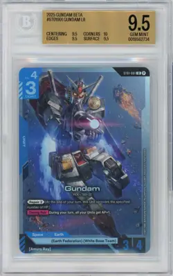 Beckett BGS 9.5 Gundam Card Game - Gundam ST01-001 - Edition Beta 2025 - Image 1