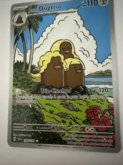 Alolan Dugtrio 208/191 IR Illustration rare Pokemon Surging Sparks SV8 NM - Image 1