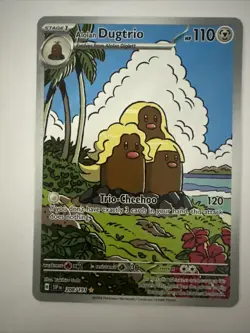 Alolan Dugtrio 208/191 IR Illustration rare Pokemon Surging Sparks SV8 NM - Image 2