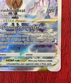 Pokemon TCG Zeraora Vstar Crown Zenith: Galarian Gallery Gg43/Gg70 Holo UR, NM - Image 5