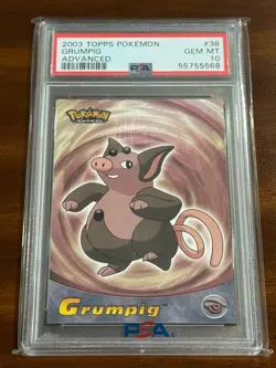 2003 Topps Pokemon Advanced Grumpig PSA 10 - Image 1