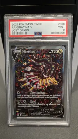 PSA 9 Giratina V 186/196 Lost Origin Alternate Full Art Holo Eng 2022 - Image 1
