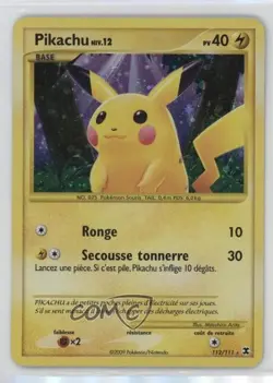 Pikachu French Pokemon Platinum Rising Rivals #112 2009 - Image 1