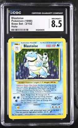 Pokemon - CGC 8.5 - Blastoise - 2/102 - Base Set - Unlimited - Holo - Image 1