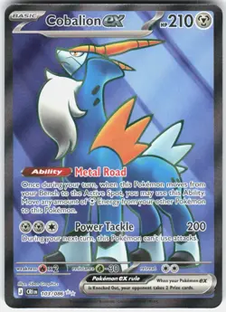 Cobalion ex 103/086 Ultra Rare Chaos Rising Pokemon Holo - Image 1