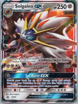 Solgaleo GX - SM16 Holo Promo Sun & Moon Promo Pokemon Holo Near Mint - Image 1