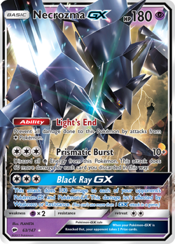 Necrozma GX 63/147 Holo GX Rare Burning Shadows 2017 Near Mint - Image 1