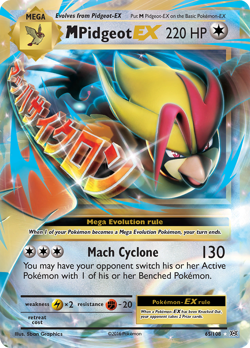 M Pidgeot EX 65/108 Holo EX Rare Evolutions 2016 Near Mint - Image 1