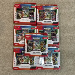 Pokemon First Partner Illustration Collection Series 2 - NEW SEALED - LOT OF 7 - Image 1