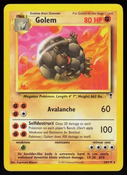 Pokemon Golem 24/110 Legendary Collection Rare Near Mint - Image 1