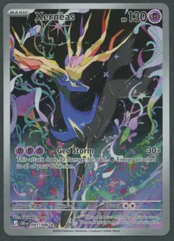 Xerneas Pokemon ME04: Chaos Rising #091/086 Illustration Rare Holo NM - Image 1