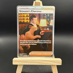 Pokemon TCG Giovanni's Charisma 204/165 Full Art Trainer 151 EN - Image 1