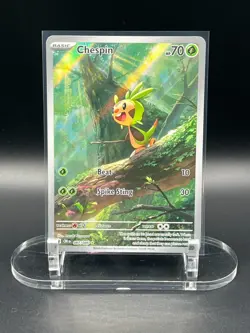 2026 Pokemon Chaos Rising 🌳 Chespin 087/086 IR NM - Image 1