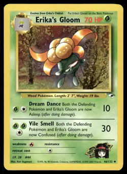Erika's Gloom 46/132 Uncommon Gym Heroes Pokemon Unlimited Near Mint - Image 1
